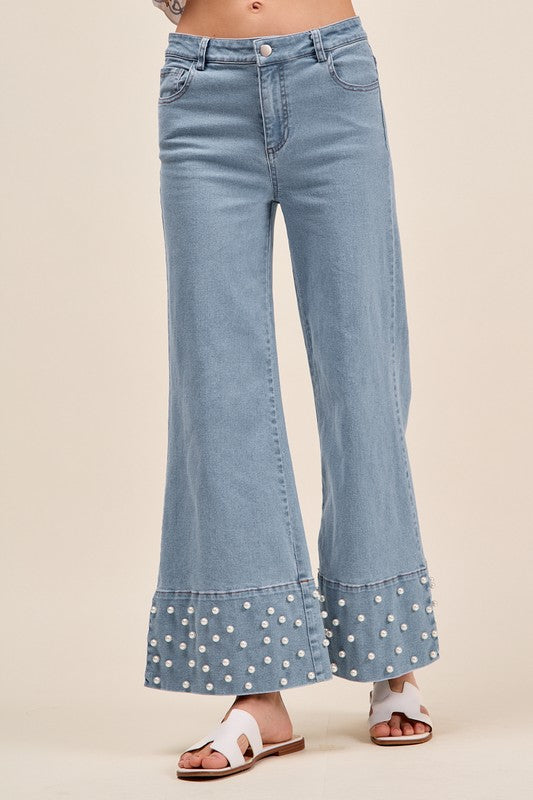 The Mid Rise Pearl Jeans