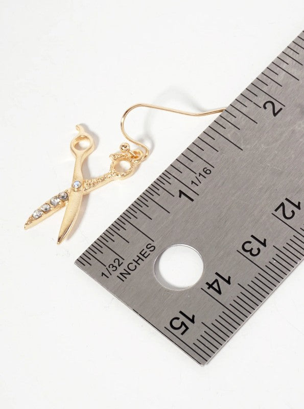 The Crystal Pave Scissors Dangle Earrings