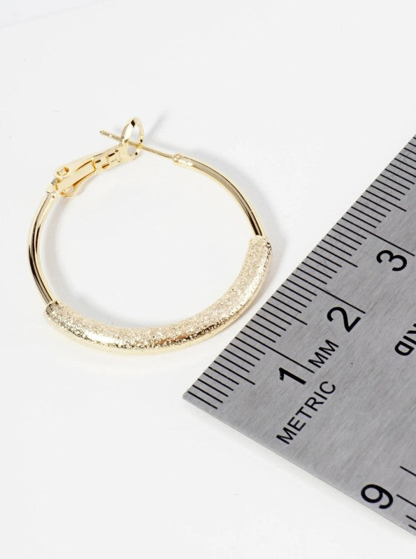 The Textured Hoop Earrings