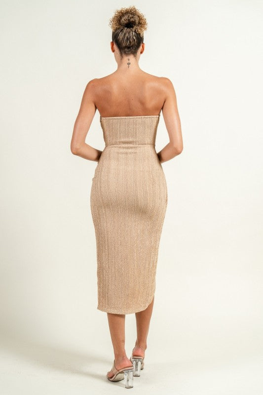 The Textured Knit Buckle Dress
