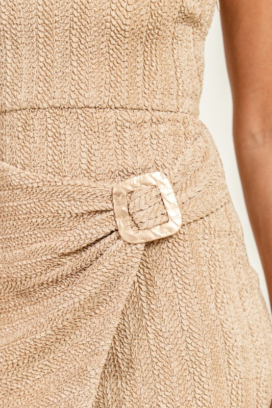 The Textured Knit Buckle Dress
