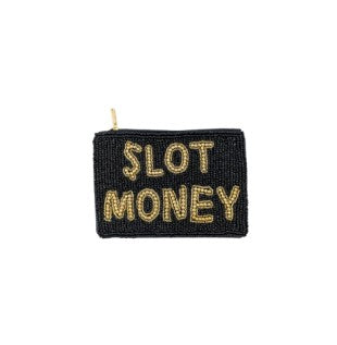 Ladies Fully Beaded SLOT MONEY Themed Coin Purse