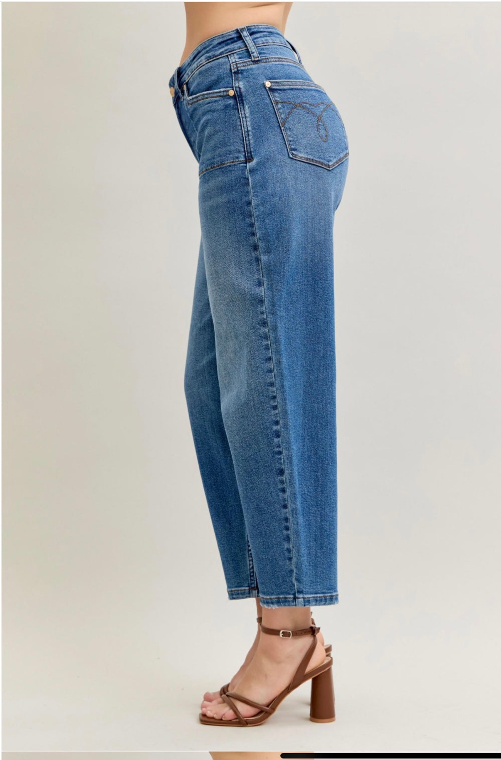 The Judy Blue Soft Barrel Jeans