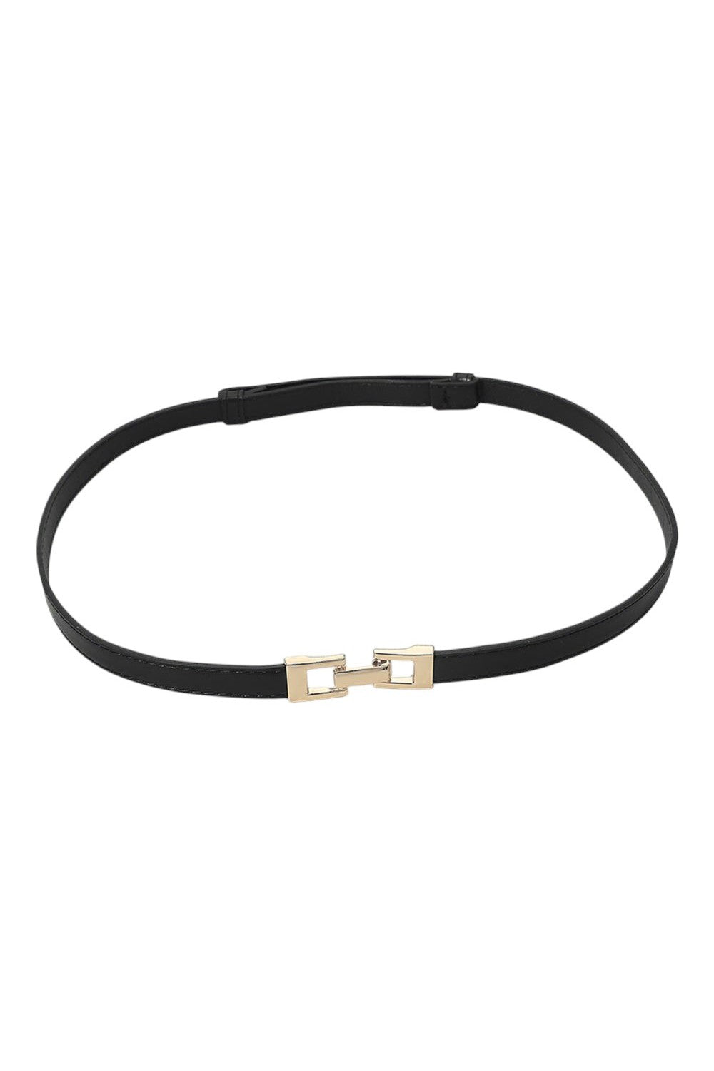 Geometric Buckle Slim Waist Belt