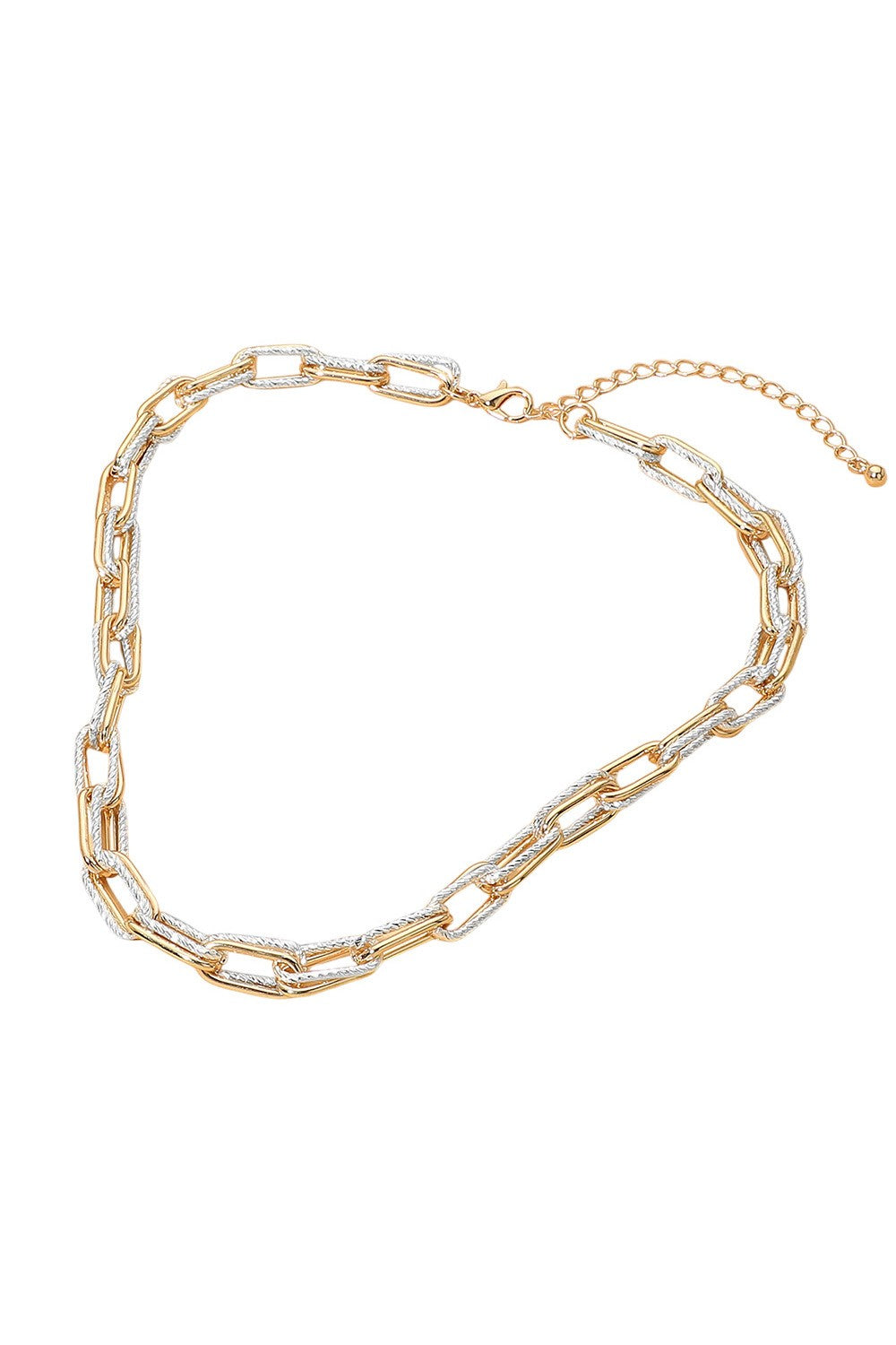 Bold Rectangular Link Chain Necklace