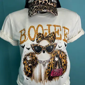 Boo-Jee Ghost Rhinestone Graphic Tee Top