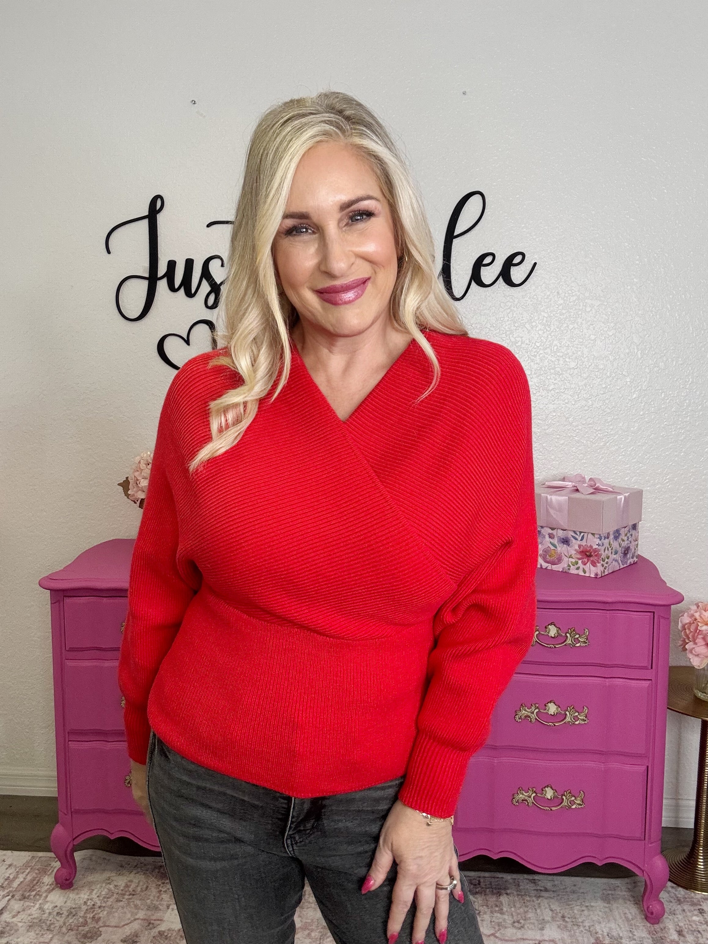 The Ruby Cross Wrap Sweater