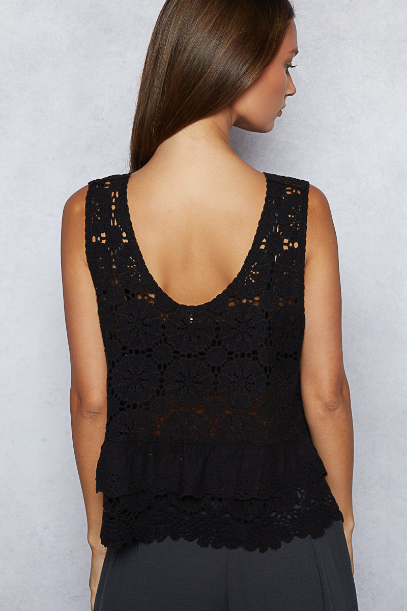 The Crochet Eyelet Tank Top By Pol