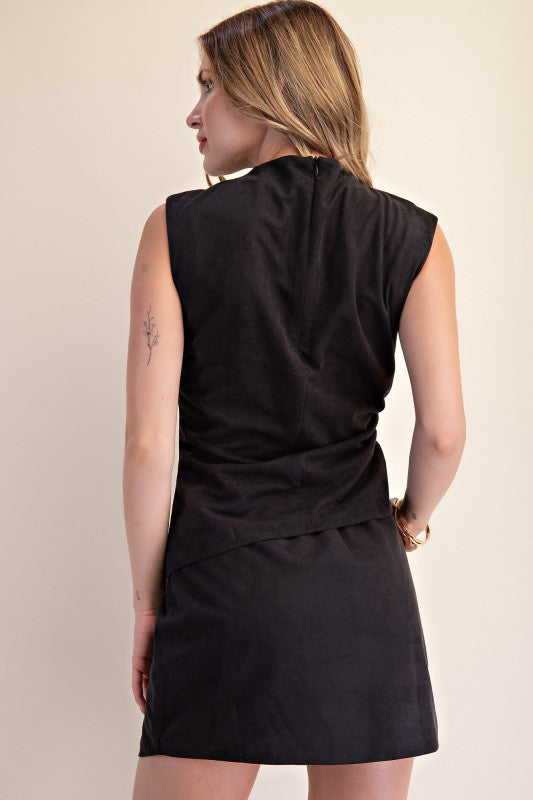 Mock Neck Sleeveless Top