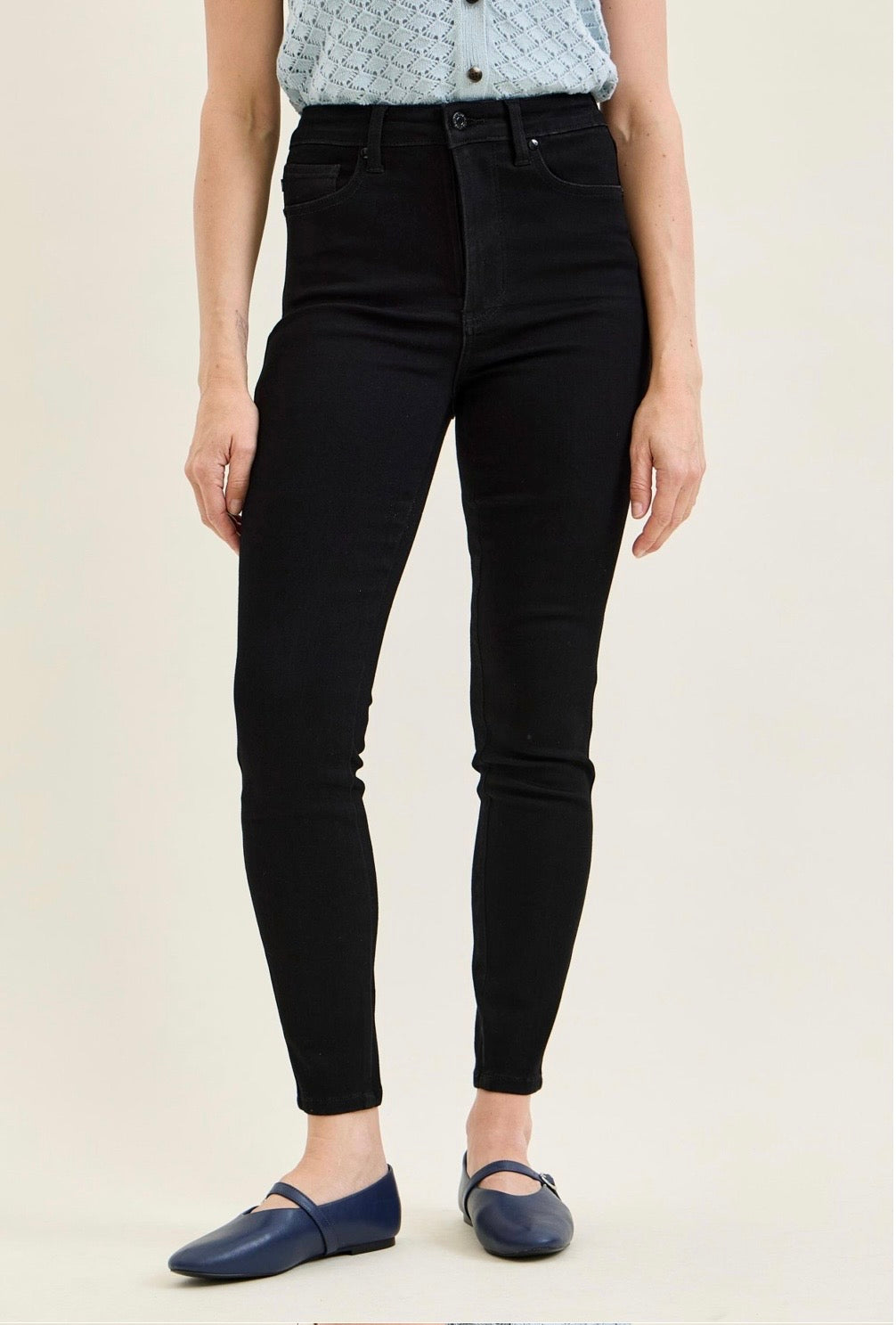 Judy Blue Skinny Black Jeans Tummy Control