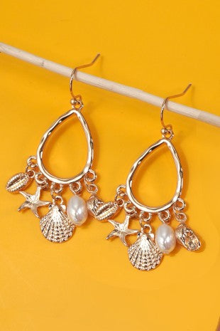 Teardrop Charm Earrings