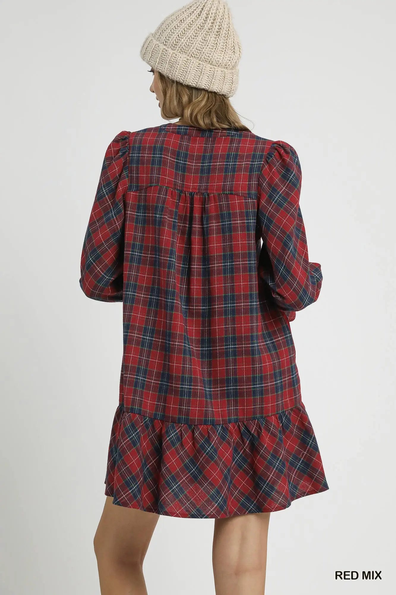 The Mixed Plaid Dress