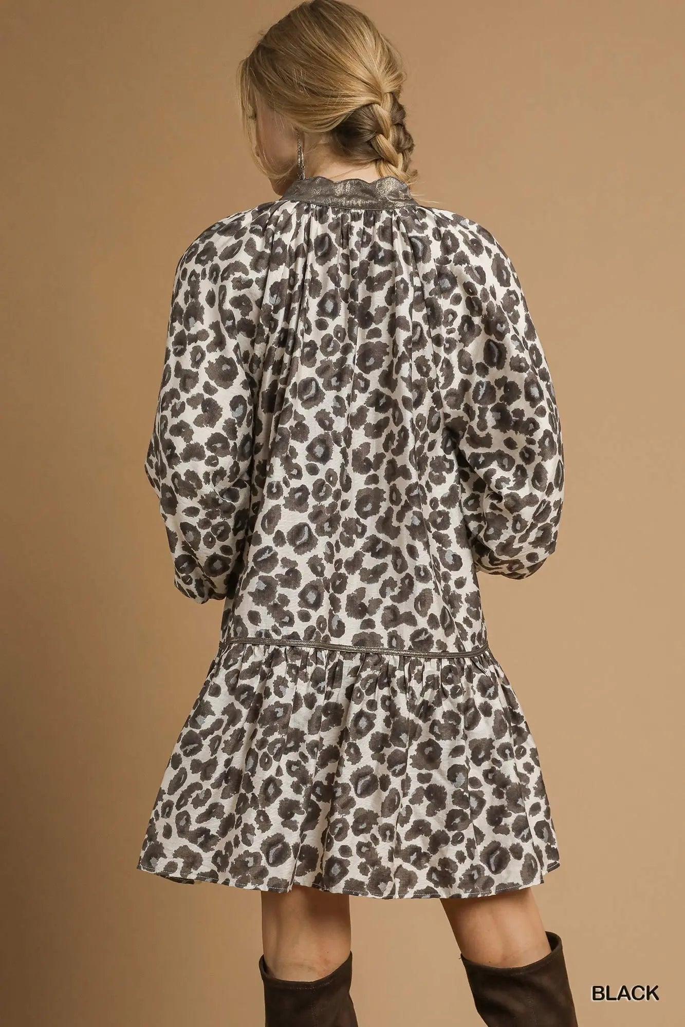The Leopard Tiered Mini Dress