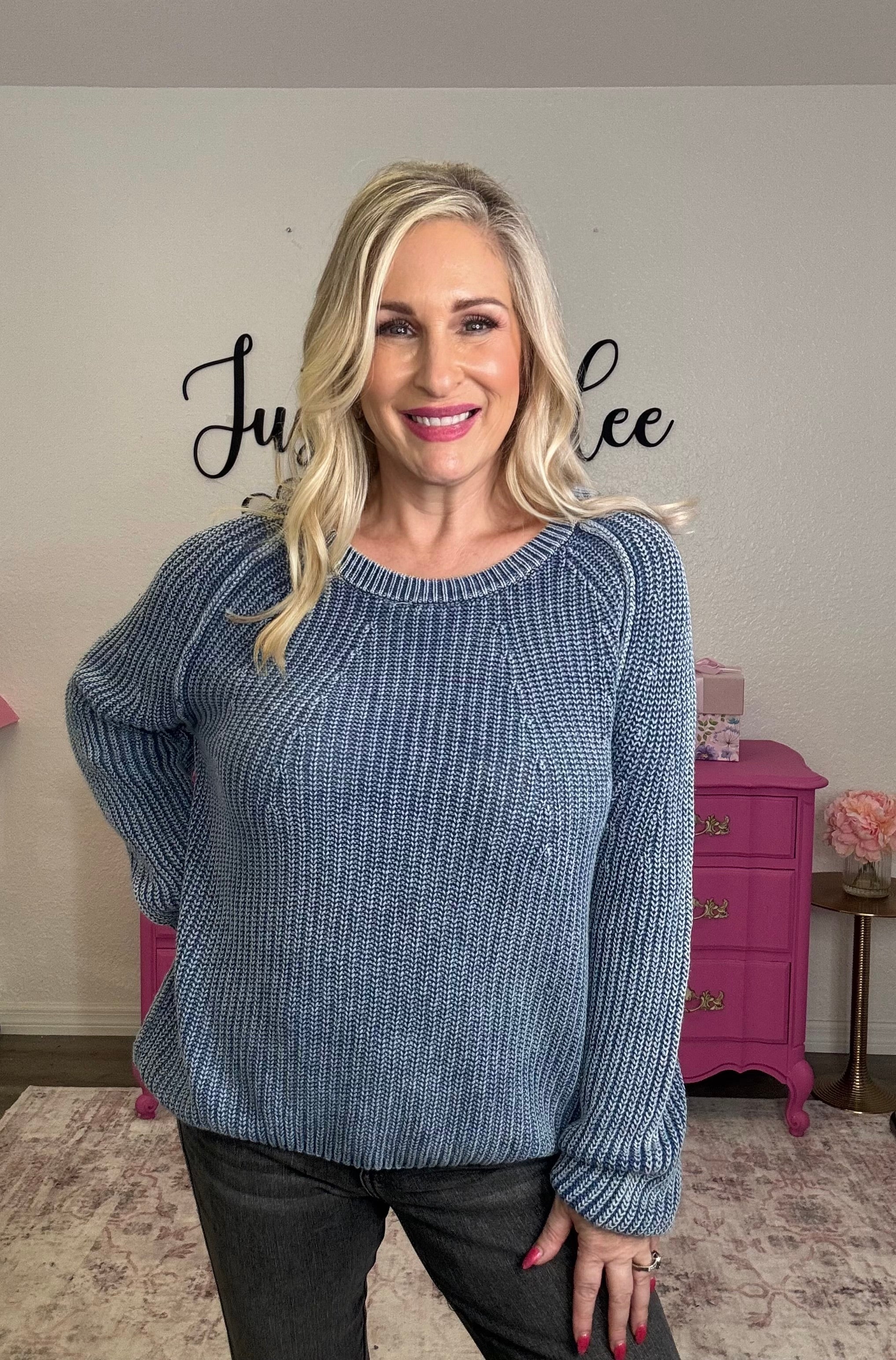 The Stone Wash Sweater Top