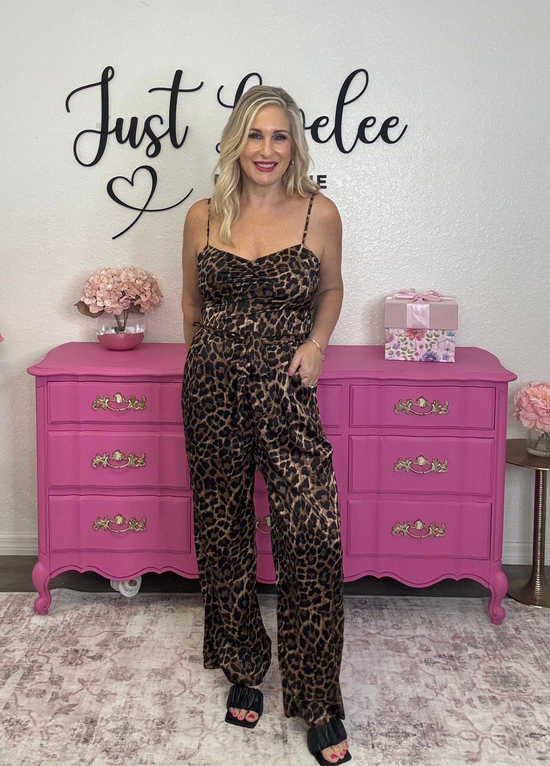 The Leopard Tie Jumpsuit