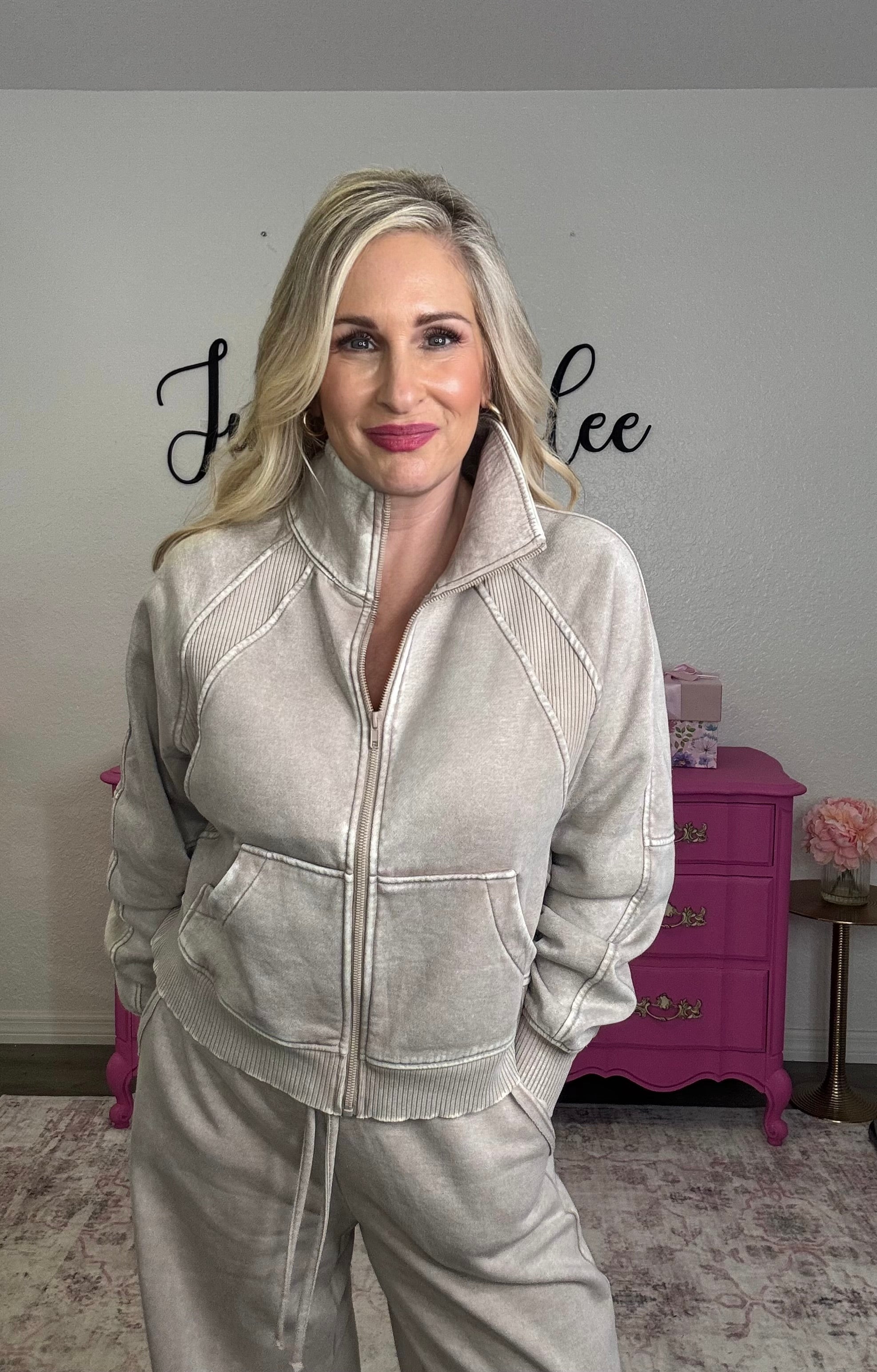 The Acid Wash Zip Up Jacket