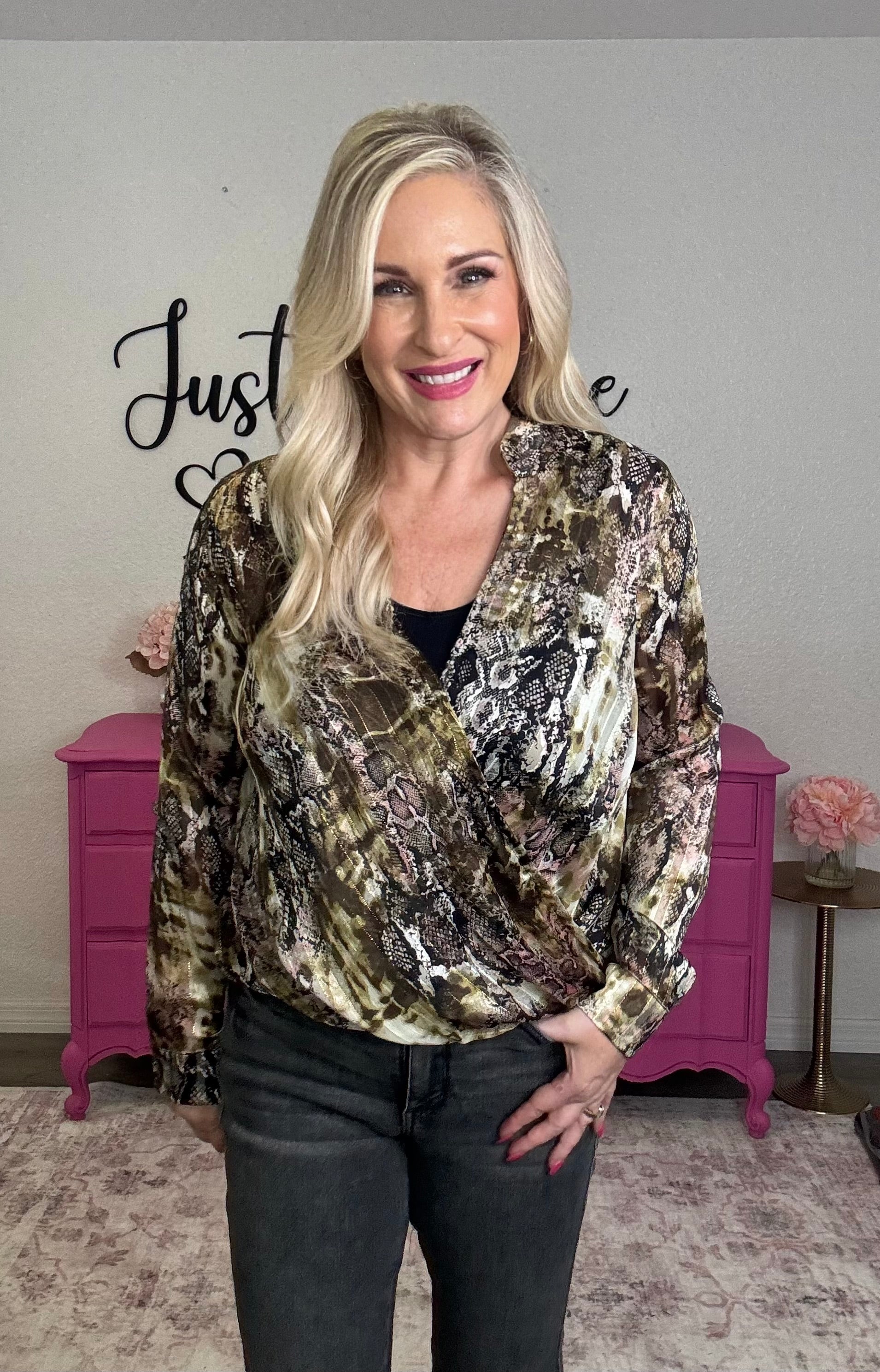 The Snakeskin Wrap Top