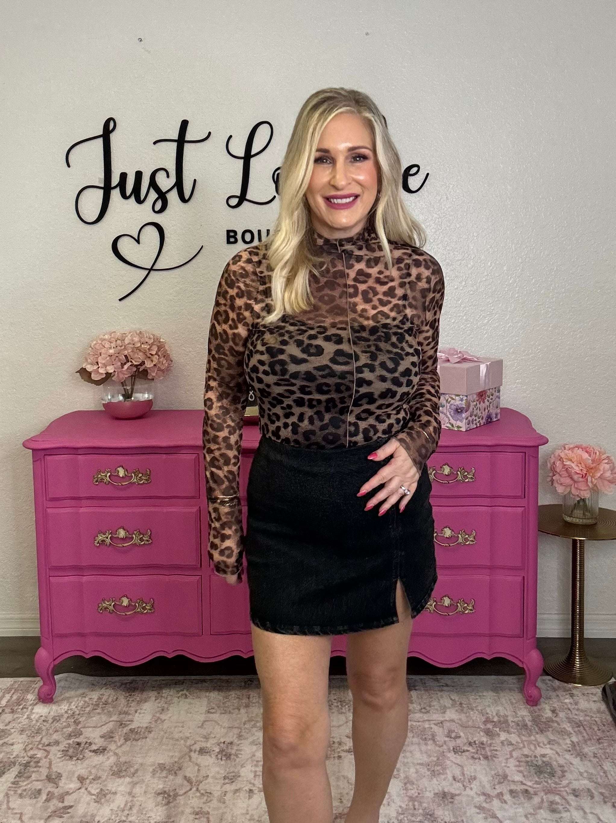 The Leopard Mesh Top