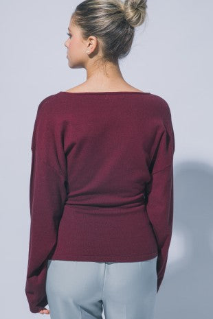 Golden Leaf Boat Neck Top