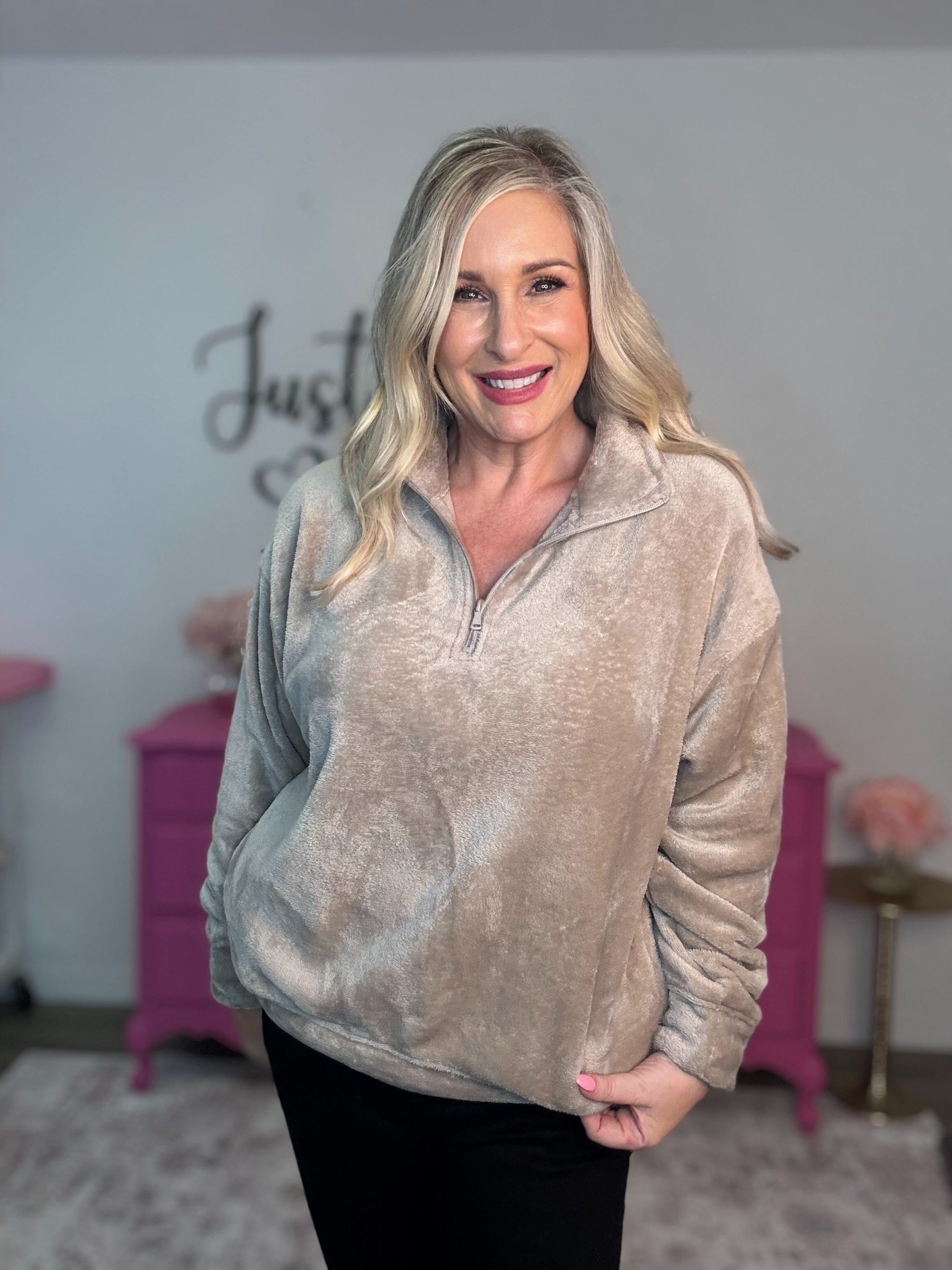 The Faux Fur Pullover Top