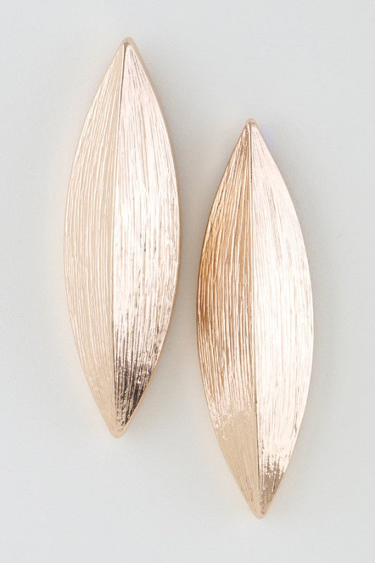 Hammered Leaf Drop Earrings