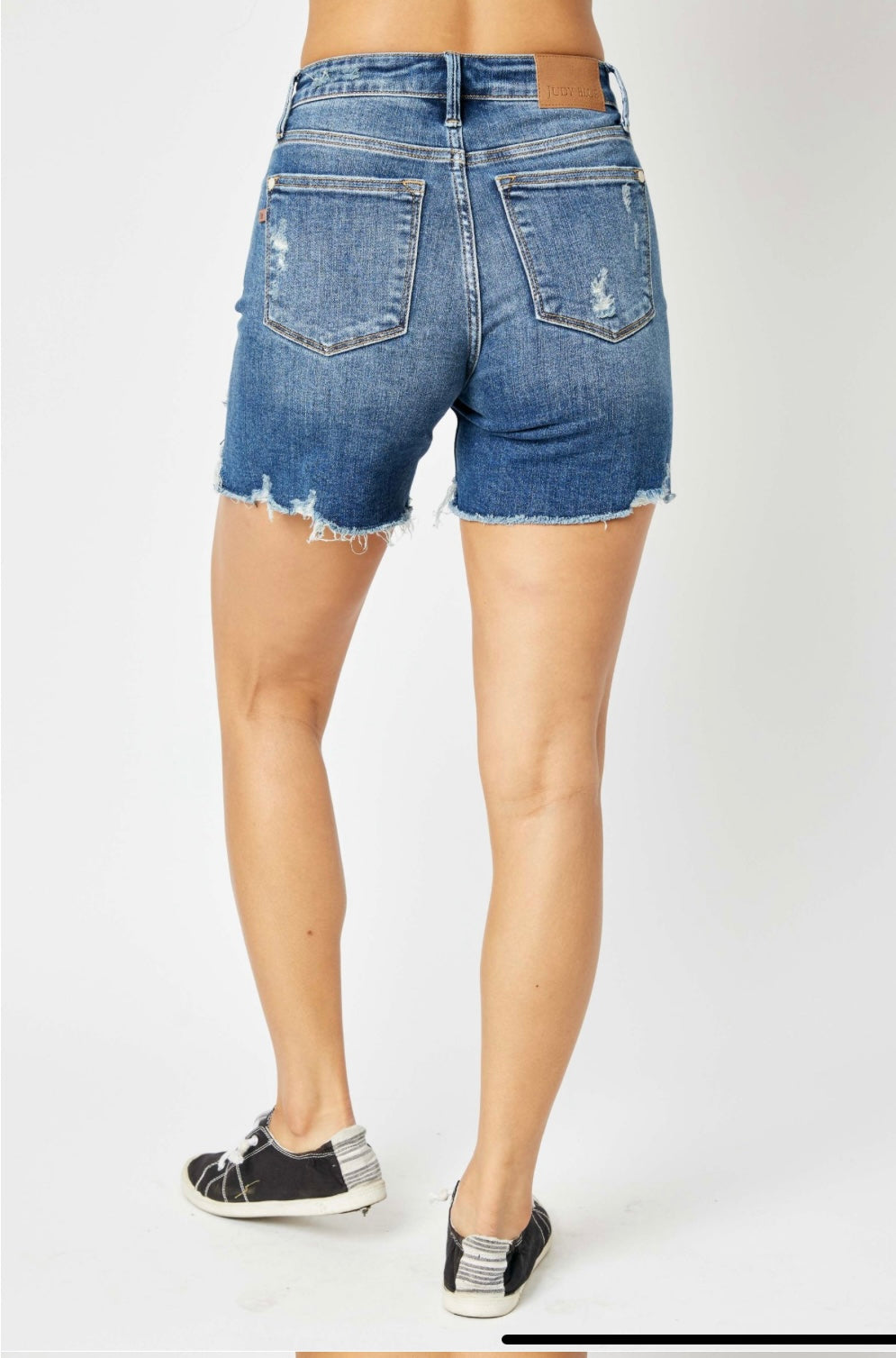 Judy Blue Mid-Rise Destroy Shorts