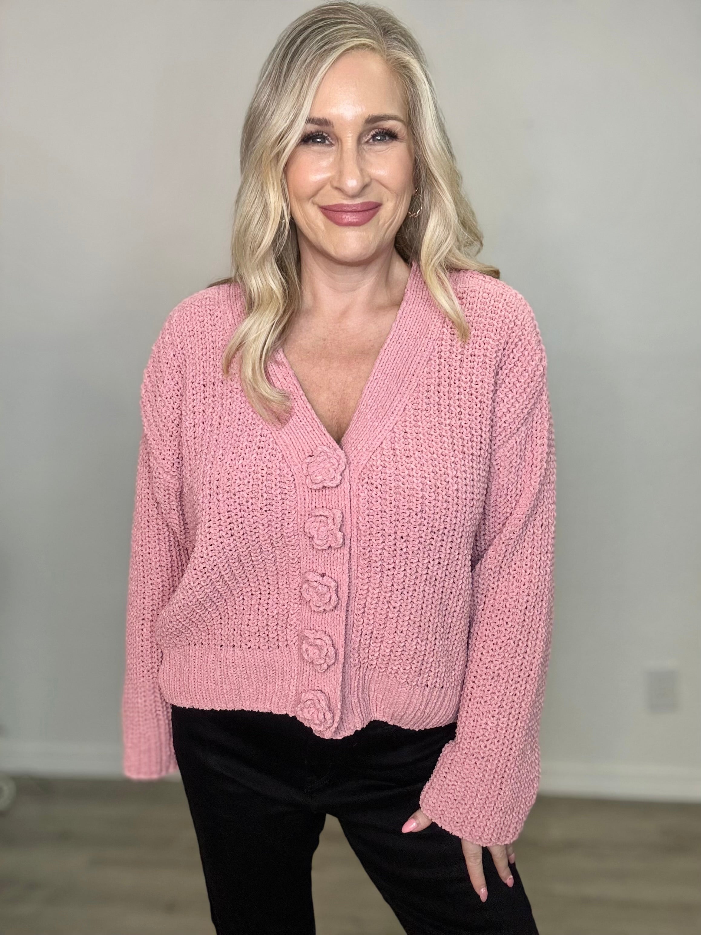 The Flower Button Cardigan