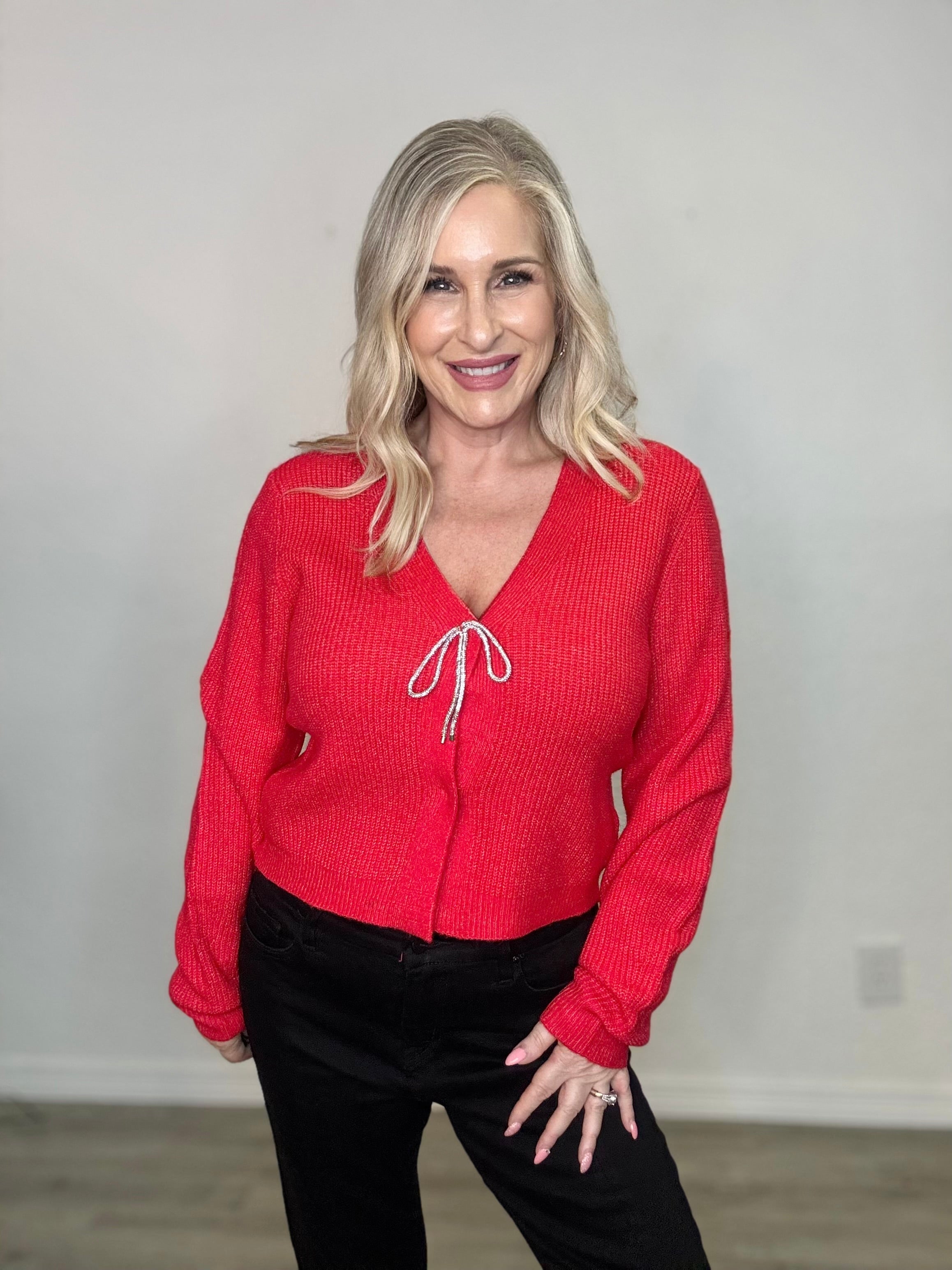 The Sparkly Bow Cardigan