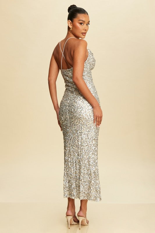 The Mixed Metal Sequin Dress