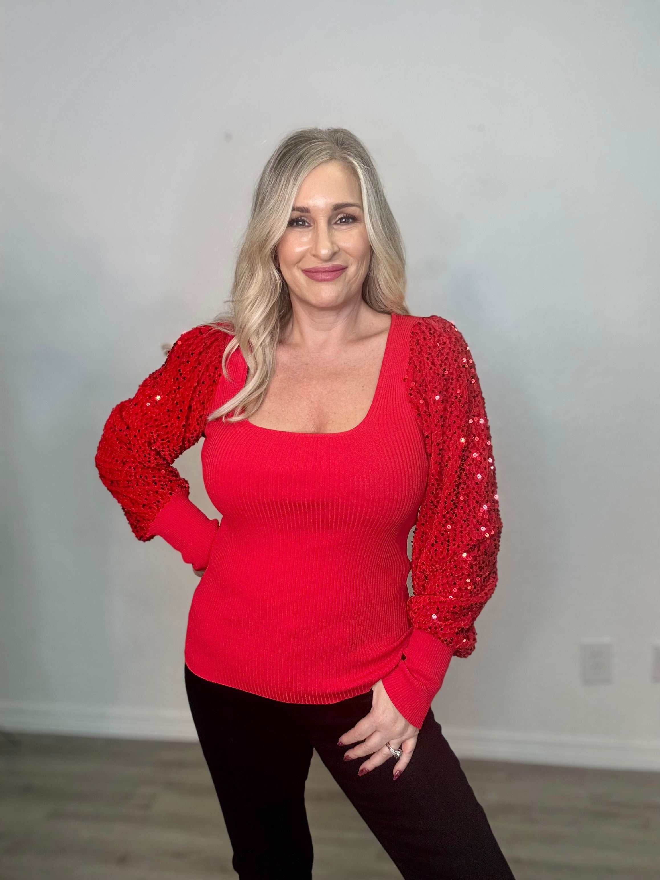 The Sequin Balloon Top