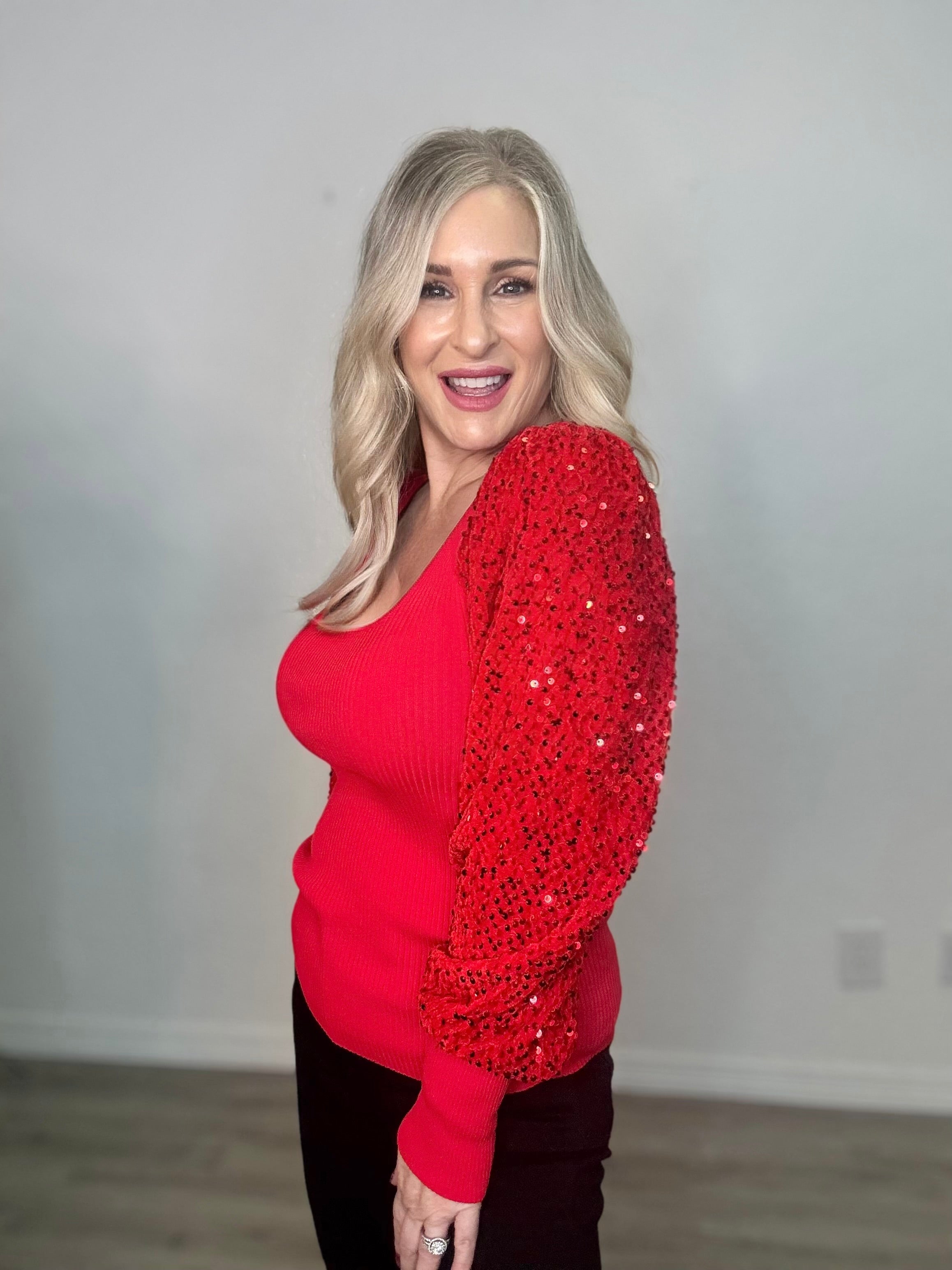 The Sequin Balloon Top