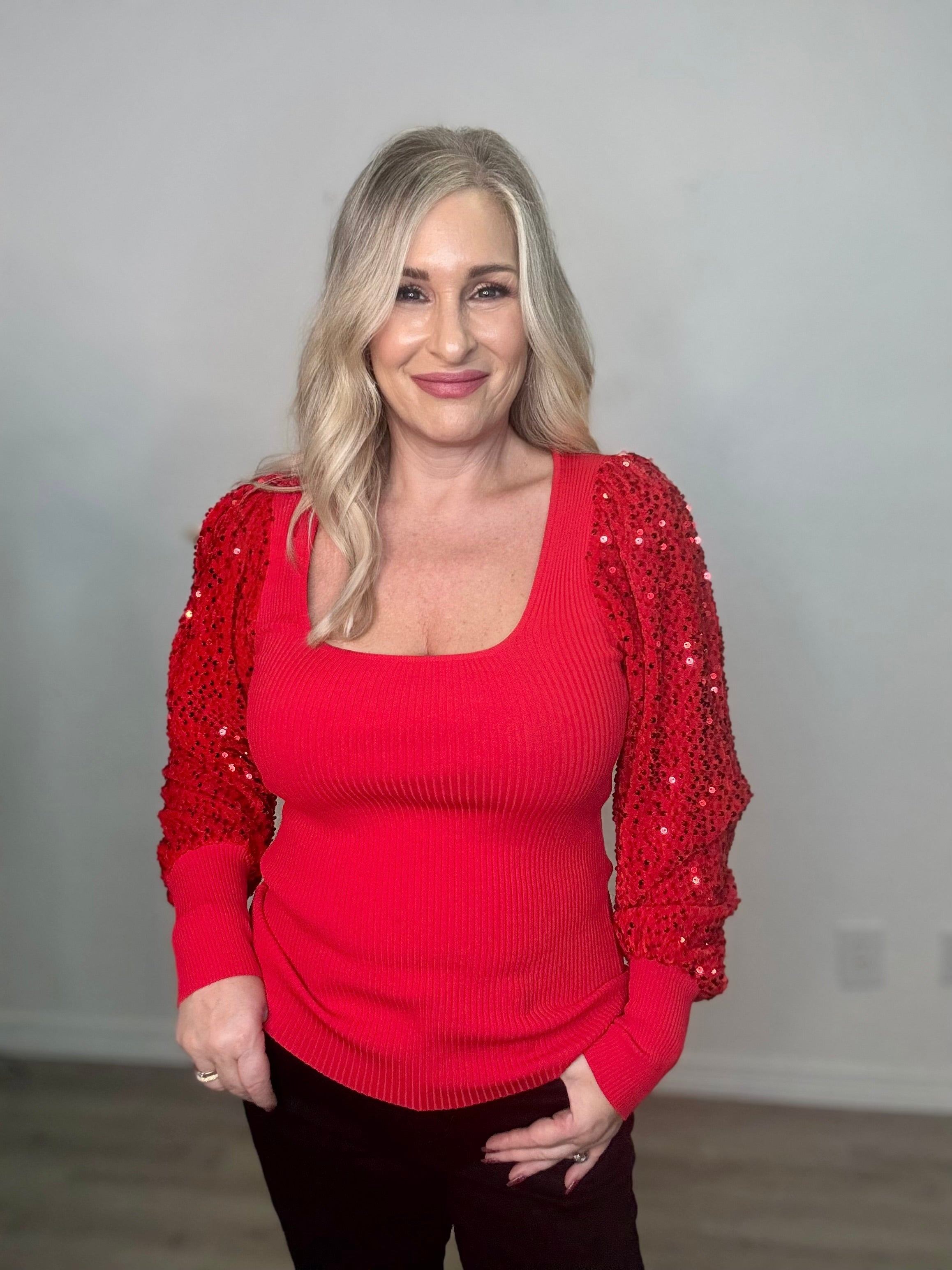 The Sequin Balloon Top