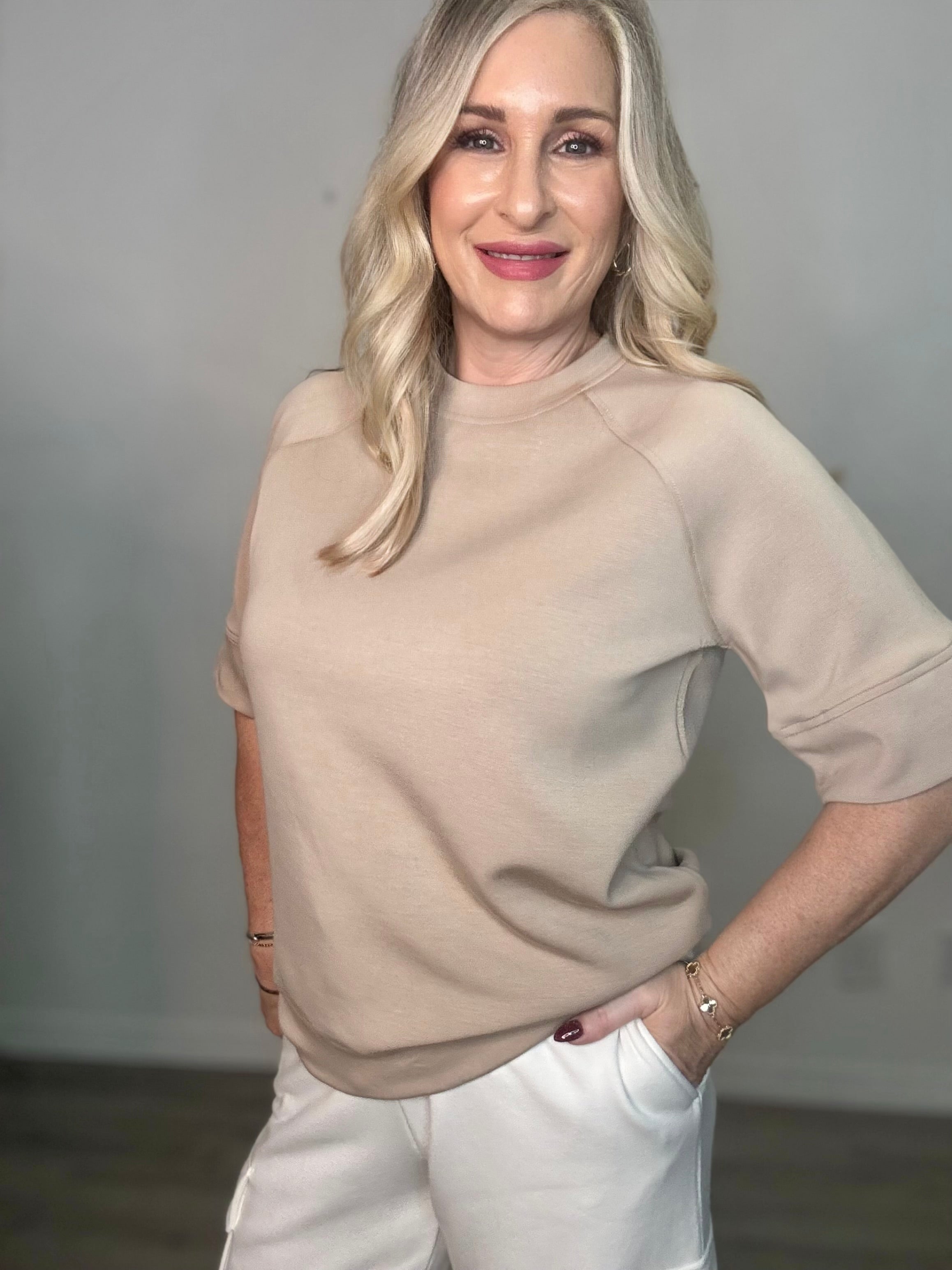 Modal Scuba Luxe Sleeve Top