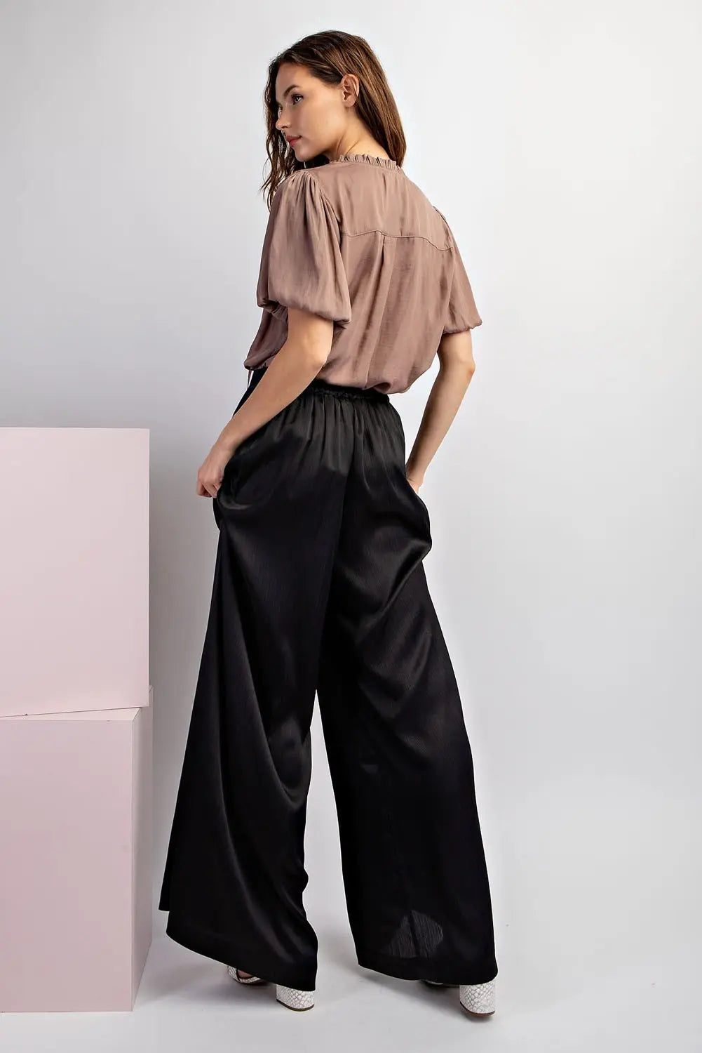 The Flowy Satin Wide Leg Pants