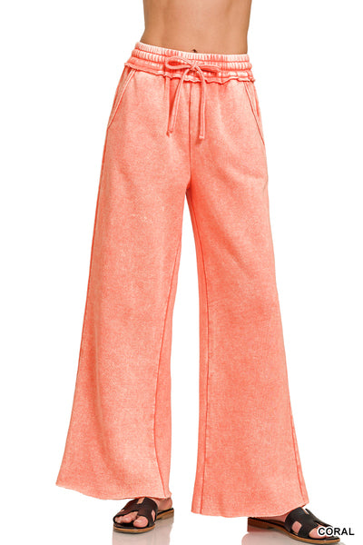 The Acid Wash Palazzo Sweat Pants