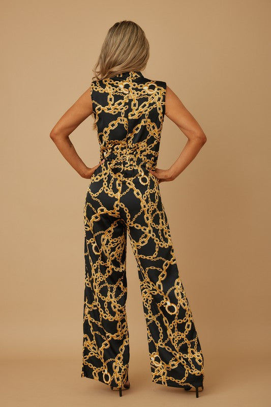 The Chain Printed Jumpsuit