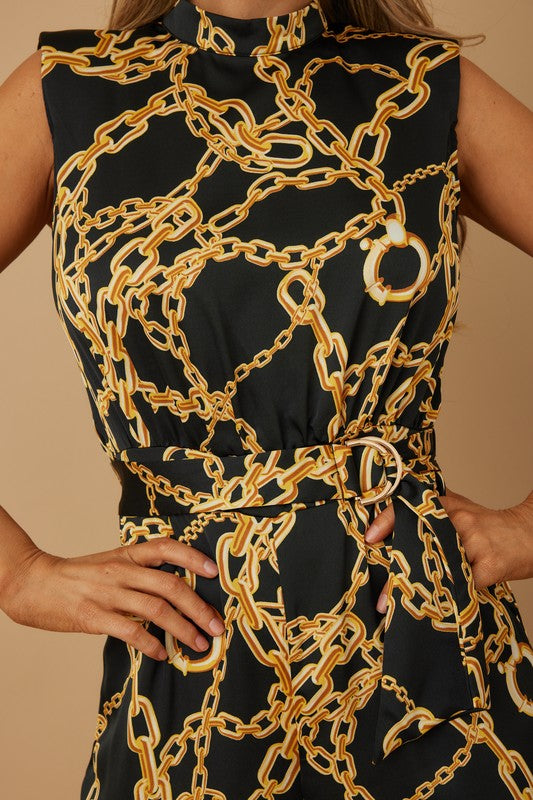 The Chain Printed Jumpsuit