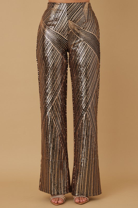 The Sequin Dressy Flare Pants