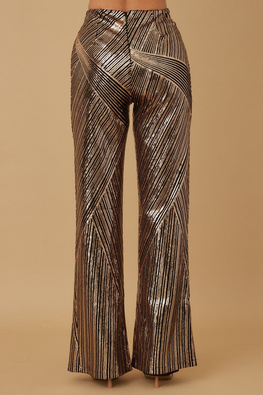 The Sequin Dressy Flare Pants