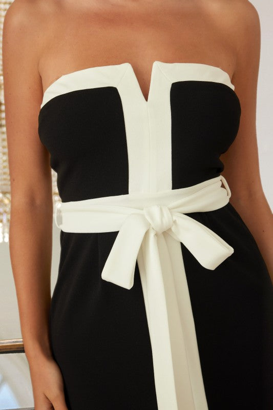 The Ribbon Bow Belted Dress