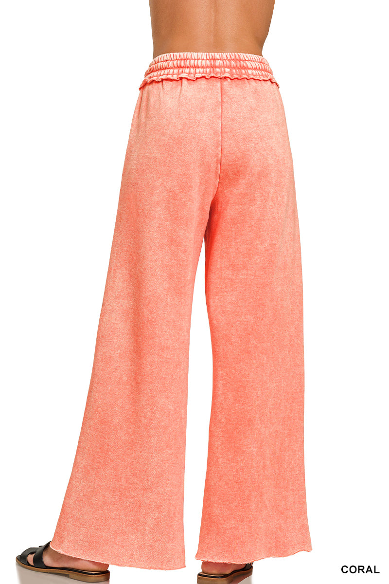 The Acid Wash Palazzo Sweat Pants