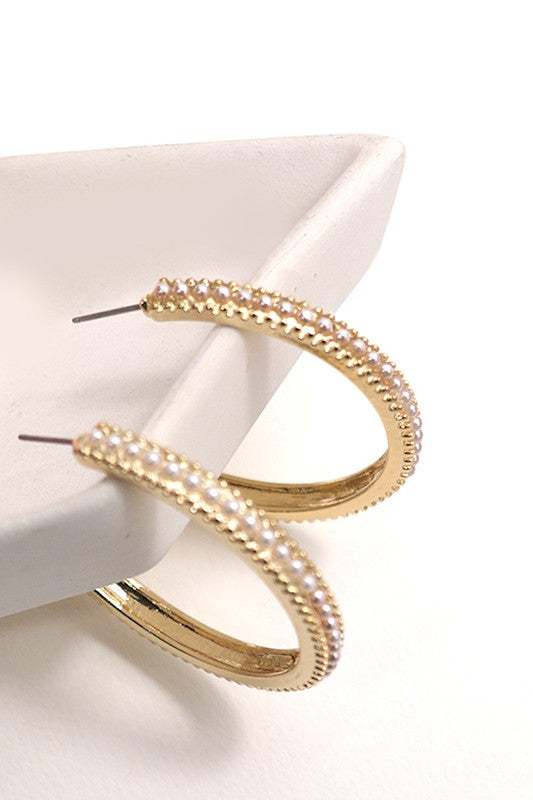 The Pearl Pave Earrings