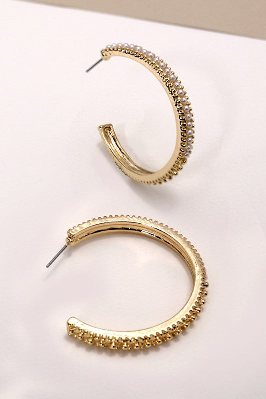 The Pearl Pave Earrings
