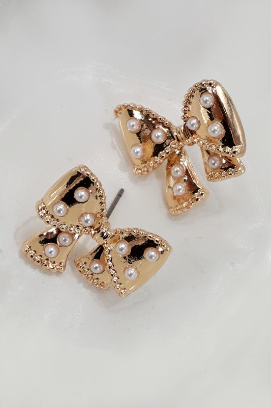 The Pearl Bow Earrings