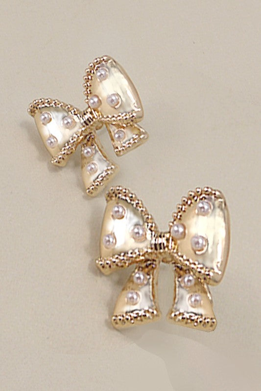 The Pearl Bow Earrings