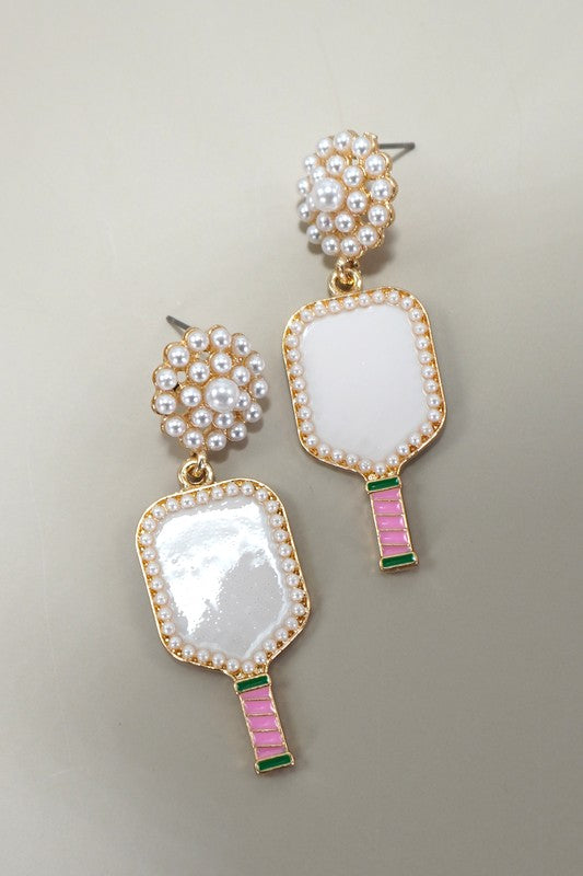 The Pickleball Pearl Earrings
