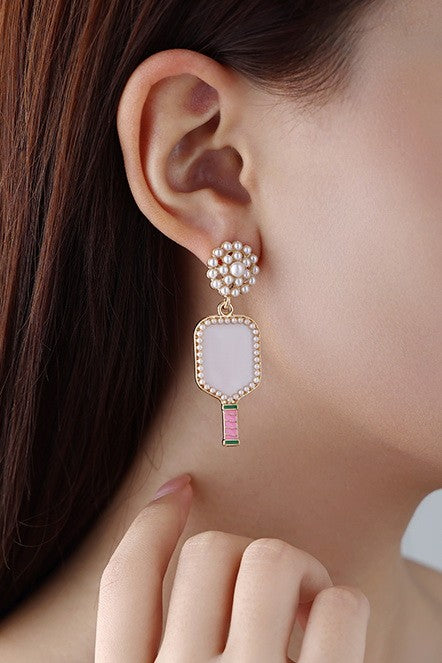 The Pickleball Pearl Earrings