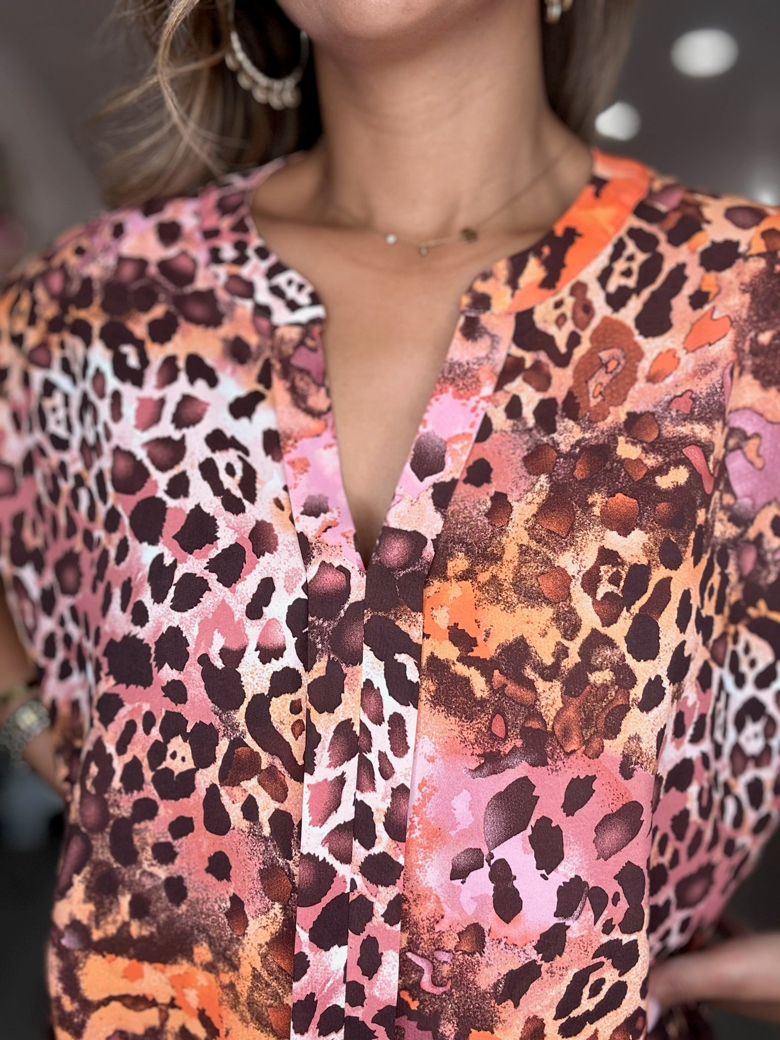 Multi Color Leopard Top