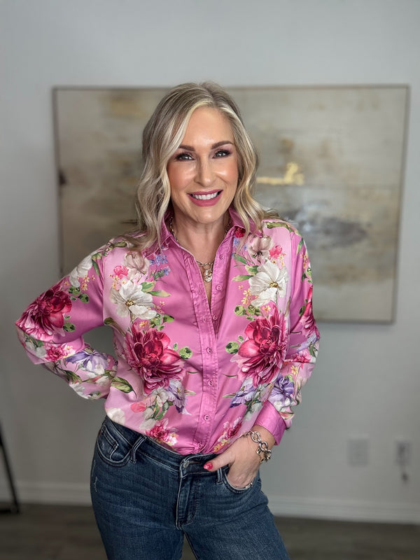 The Pink Floral High Low Top