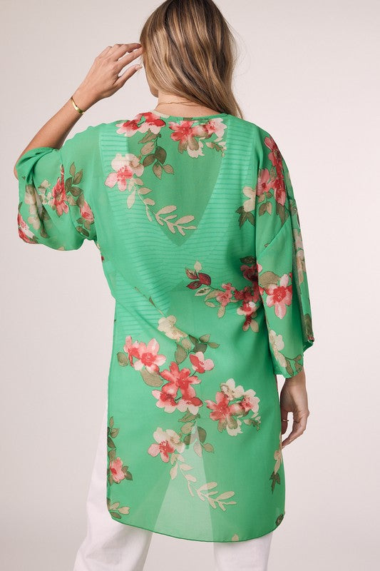 The Floral Chiffon Kimono